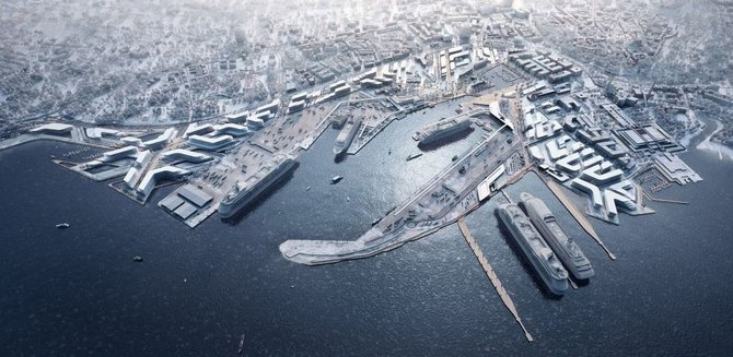 „Zaha Hadid Architects“/„Zaha Hadid Architects“ rengs Talino uosto plėtros planą