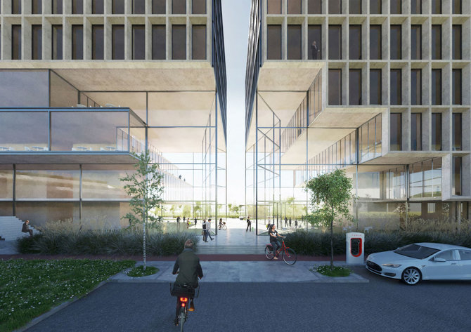 „DO architects“ vizualizacija/„Lidl“ biurų parkas Giraitės gatvėje