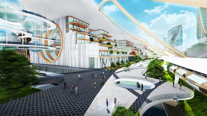 „Baltic Architects Group“ vizualizacija /„New Kaunas“ – ateities miestas 