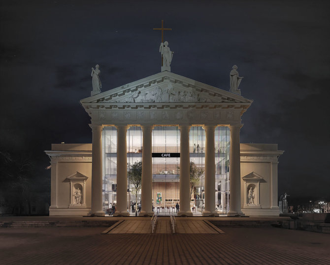 Mato Šiupšinsko koliažas/Vilniaus Katedra
