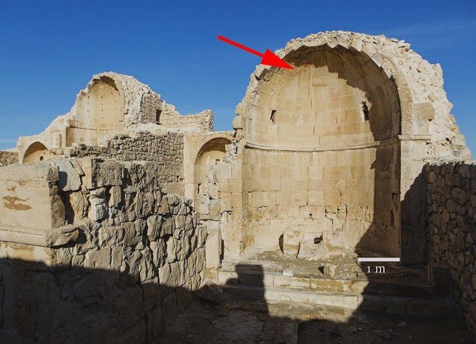 D.Maayan nuotr./Jėzaus atvaizdo suradimo vieta koplyčios kupole