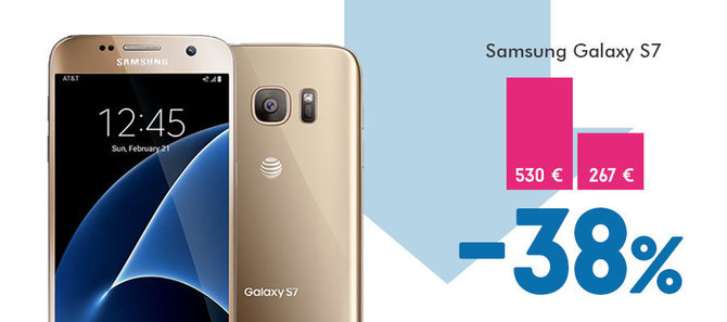 kainos.lt iliustr./„Samsung Galaxy S7“ kainų pokytis