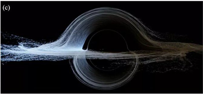 K.Thorne'o iliustr./Kipo Thorne'o sukurta juodosios skylės koncepcija filmui „Interstellar“