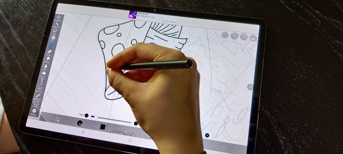 Piešimas „Galaxy Tab S7 +“ kompiuteriu