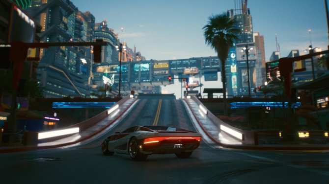 V.Lukaševičiaus iliustr./Ar lengva patikėti, kad tai tėra „Cyberpunk 2077“ ekrano paveikslėlis, žaidžiant „PlayStation 5“ konsole PS4 skirtą versiją?