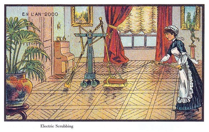Viešo naudojimo nuotr./„Elektrinis šveitimas“ – šiuolaikinio roboto-siurblio įsivaizduojamas protėvis