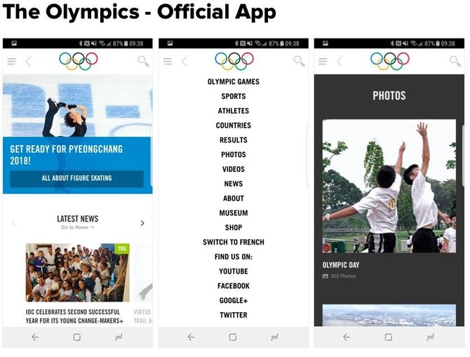 Google Play Store iliustr./Oficiali Olimpinių žaidynių programėlė