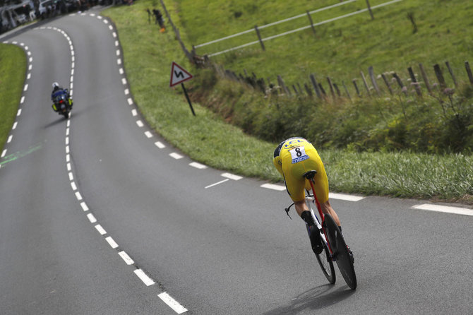 „Scanpix“ nuotr./Geraintas Thomasas užsitikrino „Tour de France“ lenktynių čempiono titulą.