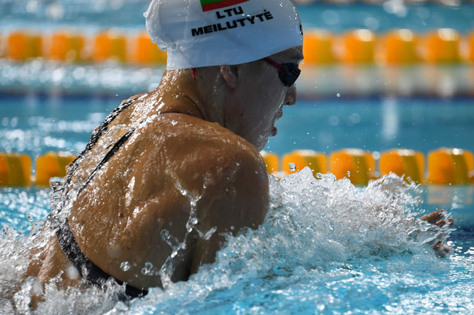 AFP/„Scanpix“ nuotr./Rūta Meilutytė Europos čempionate Glazge.