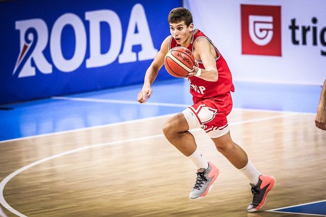 FIBA nuotr./Europos jaunimo (iki 16 metų) čempionato ketvirtfinalis:Roko Prkačinas.