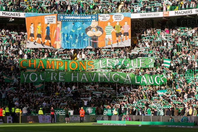 „Scanpix“ nuotr./Glazgo „Celtic“ stadione – ypatinga atmosfera.