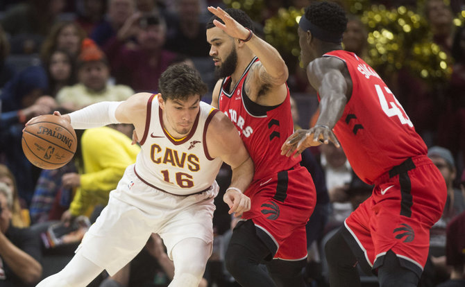 „Scanpix“ nuotr./„Toronto Raptors“ išvykoje įveikė „Cleveland Cavaliers“ klubą.