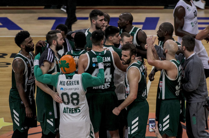 Getty Images/Euroleague.net nuotr./Lukas Lekavičius ir „Panathinaikos“ įveikė „Daruššafaka“ klubą.