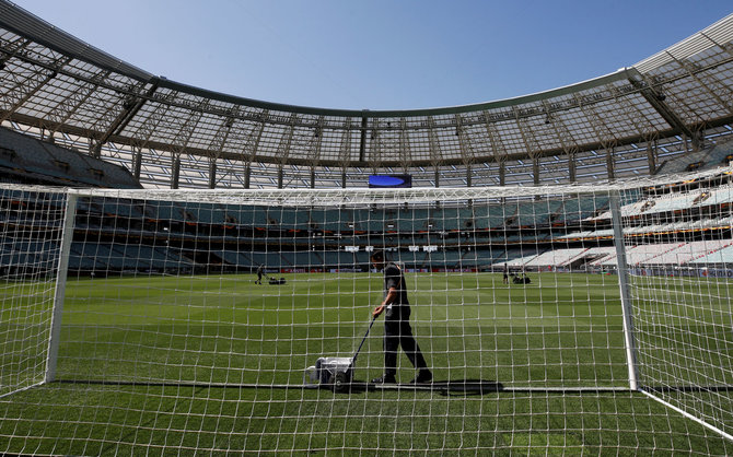 „Scanpix“ nuotr./Baku miestas ruošiasi Europos lygos finalui, kuriame susitinka Londono „Arsenal“ ir „Chelsea“.