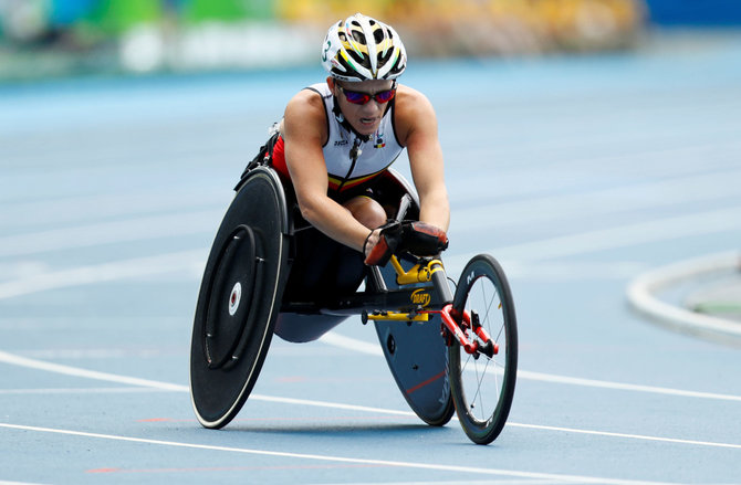„Reuters“/„Scanpix“ nuotr./Marieke Vervoort Rio de Žaneire paralimpinėse žaidynėse laimėjo prizinę vietą.