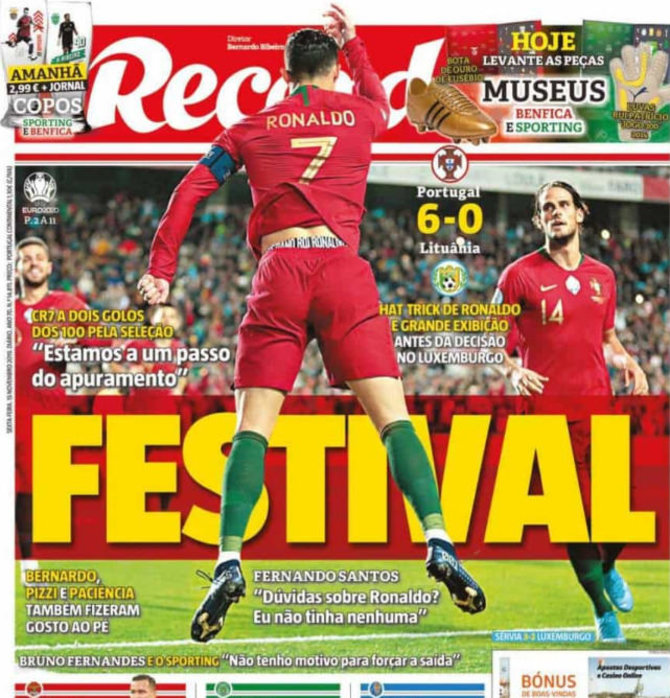 Portugalijos spauda gausiai nušvietė rungtynes su Lietuva.