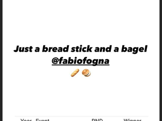 Instagram nuotr./F.Fognini taip buvo primintas jo pralaimėjimas 1:6, 0:6 M.Raoničiui.