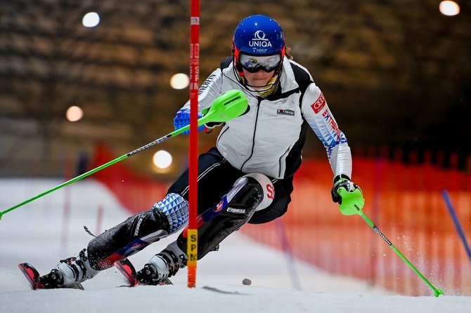 Aleksandro Pustovito nuotr./Druskininkuose sezonui rengiasi pasaulio kalnų slidinėjimo čempionė Petra Vlhova.