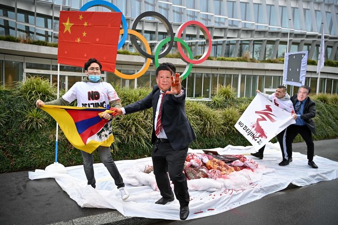„Scanpix“ nuotr./Iki Pekino olimpinių žaidynių likus metams, girdisi raginimai boikotuoti renginį. 