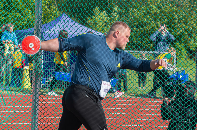 Alfredo Pliadžio nuotr./Lengvosios atletikos varžybos. Andrius Gudžius