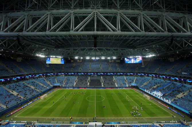 „Reuters“/„Scanpix“ nuotr./Europos futbolo čempionato stadionas Sankt Peterburge