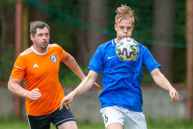 Vilniausfutbolas.lt nuotr./Gerdas Aleksa (kairėje) dabar atstovauja „Ozo“ komandai.