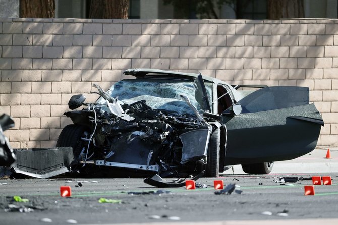 „Scanpix“ nuotr./Henry Ruggsas III vairavo „Chevrolet Corvette“ paryčiais prie Las Vegaso, kai įvyko tragiška avarija.