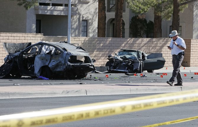 „Scanpix“ nuotr./Henry Ruggsas III vairavo „Chevrolet Corvette“ paryčiais prie Las Vegaso, kai įvyko tragiška avarija.