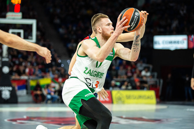 zalgiris.lt nuotr./Eurolygos rungtynėse „Baskonia“ įveikė „Žalgirį“. Ignas Brazdeikis