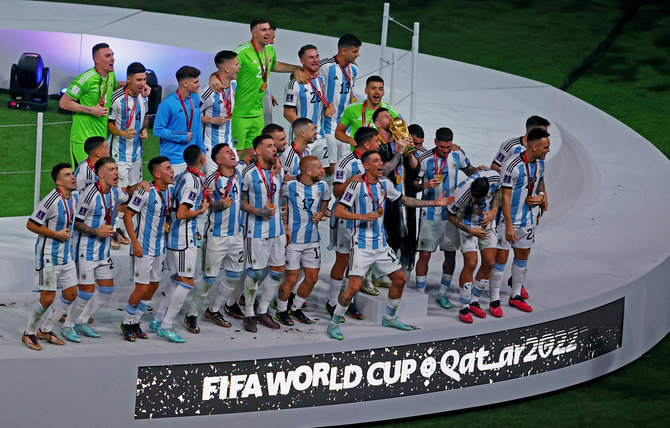 „Scanpix“ nuotr./L.Messi vedama Argentina – pasaulio čempionė.