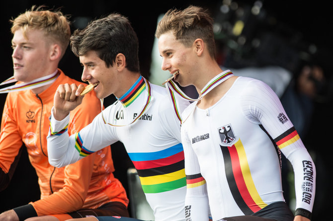 „Scanpix“ nuotr./Antonio Tiberi yra laimėjęs aukso medalį pasaulio jaunimo dviračių čempionate.