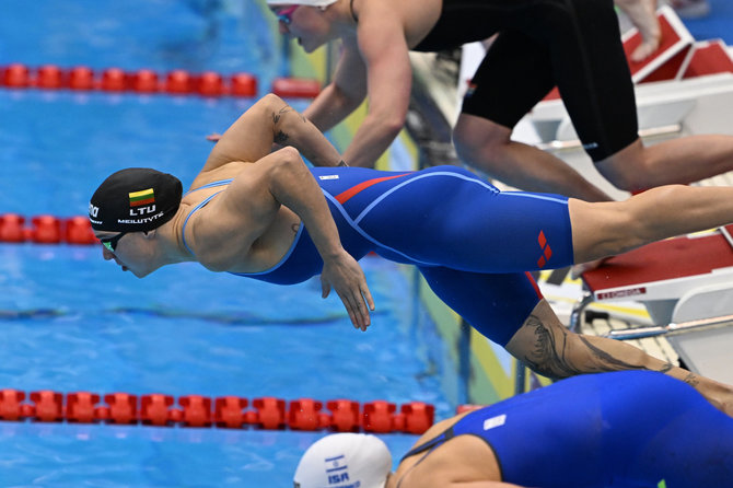 „Scanpix“ nuotr./Rūta Meilutytė pasaulio plaukimo čempionate Fukuokoje.