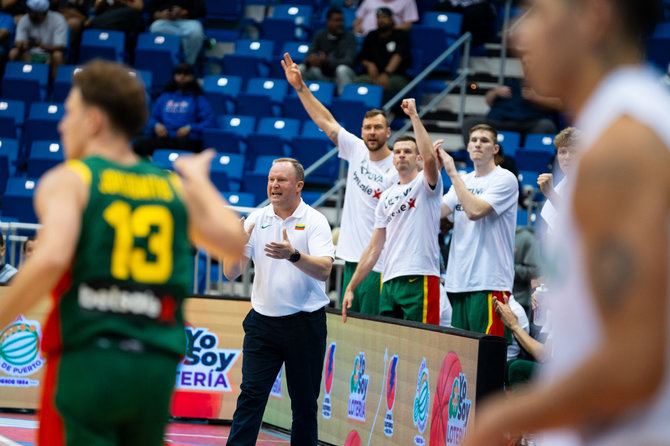 LTU Basketball nuotr./Olimpinis krepšinio atrankos turnyras Lietuvos komandai prasidėjo pergale prieš Meksiką. Kazys Maksvytis