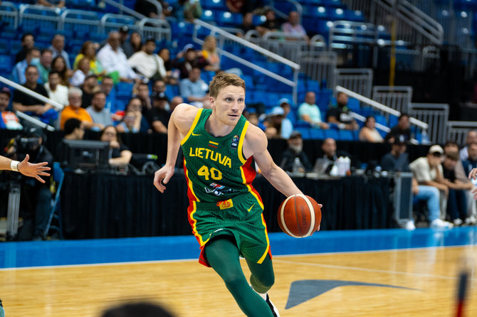 LTU Basketball nuotr./Lietuvos krepšinio rinktinė pranoko Meksiką. Marius Grigonis