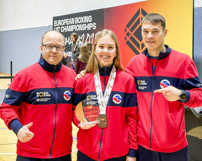 Lietuvos bokso federacijos nuotr./Miglė Griškonytė laimėjo bronzą.