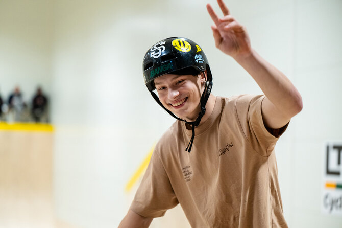 Aistės Ridikaitės nuotr./Vilniuje vyko tarptautinės BMX freestyle varžybos „Ride The Dragon“. Marek Beliak