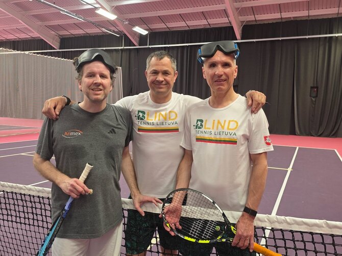Asociacijos Blind Tennis Lietuva nuotr./Vilniaus pirmą kartą Lietuvos istorijoje vyks IBTA aklųjų teniso pasaulio čempionatas.