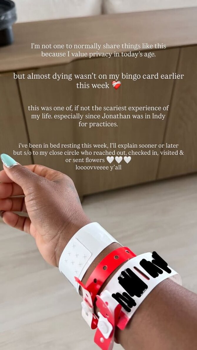 Instagram nuotr./Simone Biles pasidalino keliais įrašais apie savo sveikatą.