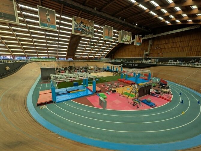 Kęsto Rimkaus nuotr./INSEP – Prancūzijos sporto čempionų kalvė. Dviračių trekas.