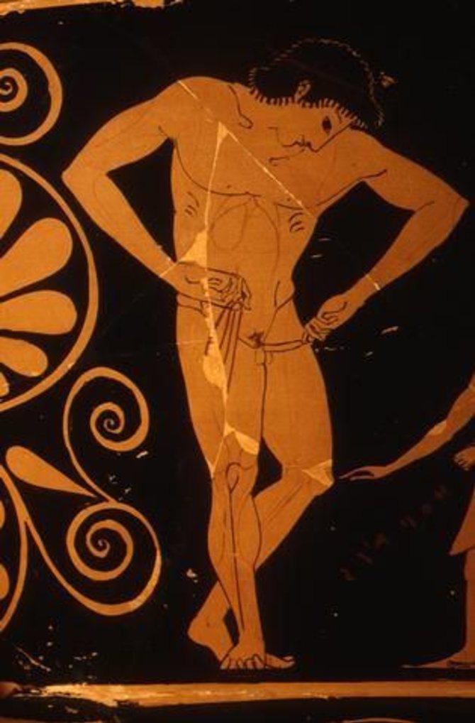 Antikinis sportininkas riša „kynodesme“, 1200 m. pr. Kr. – 350 m.