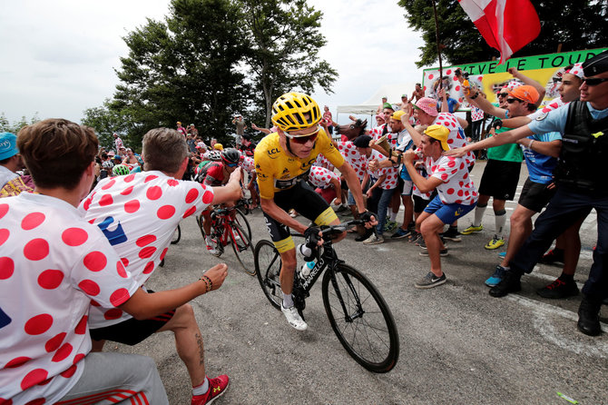 „Scanpix“ nuotr./„Tour de France“ lenktynių akimirka – Chrisas Froome'as