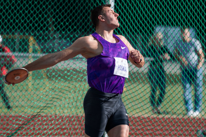 A.Pliadžio nuotr./Lietuvos lengvosios atletikos čempionatas Palangoje. Domantas Poška