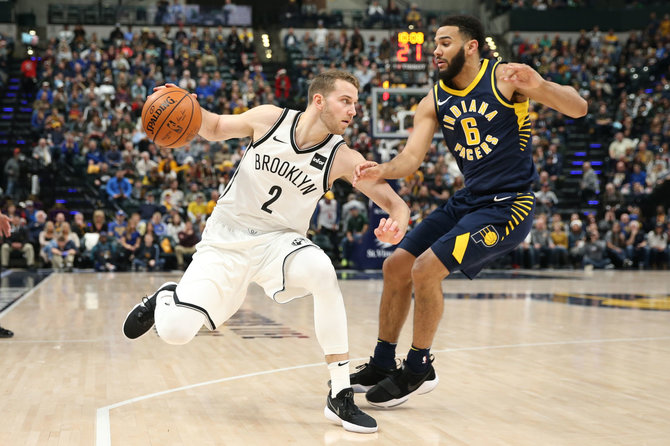 „Scanpix“ nuotr./„Indiana Pacers“ po pratęsimo įveikė „Brooklyn Nets“ komandą, kuriai atstovauja Nickas Stauskas.