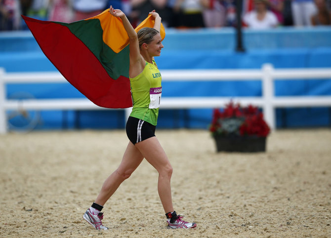 „Scanpix“ nuotr./Laura Asadauskaitė Londono olimpinėse žaidynėse iškovojo aukso medalį.
