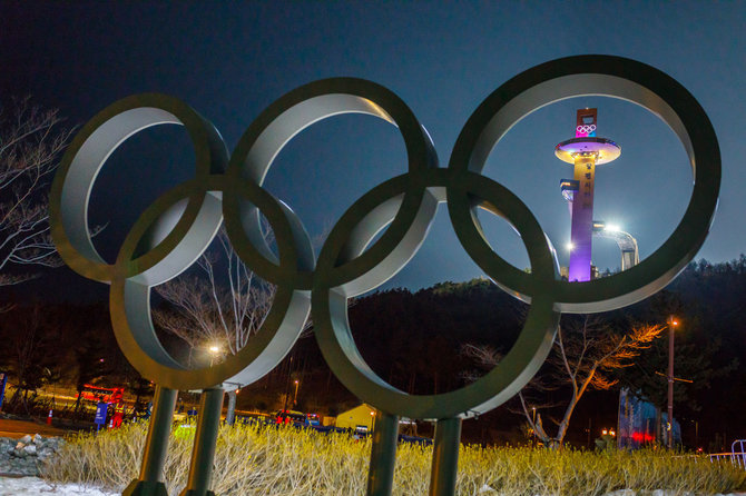 Vytauto Dranginio/LTOK nuotr./Pjongčangas pasirengęs žiemos olimpinių žaidynių atidarymui.