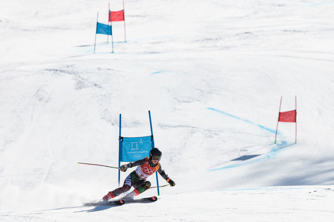 Vytauto Dranginio/LTOK nuotr./Ieva Januškevičiūtė startavo greitojo slalomo varžybose Pjongčange.