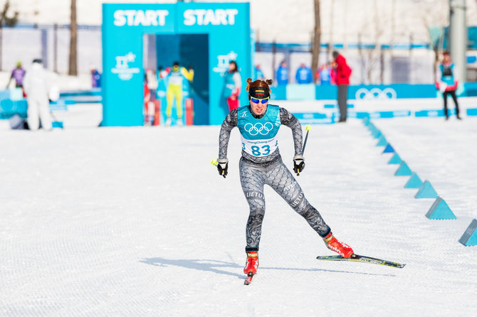 Vytauto Dranginio/LTOK nuotr./Slidininkė Marija Kaznačenko olimpinėse žaidynėse Pjongčange užėmė 73 vietą slidinėjimo 10 km laisvuoju stiliumi rungtyje.