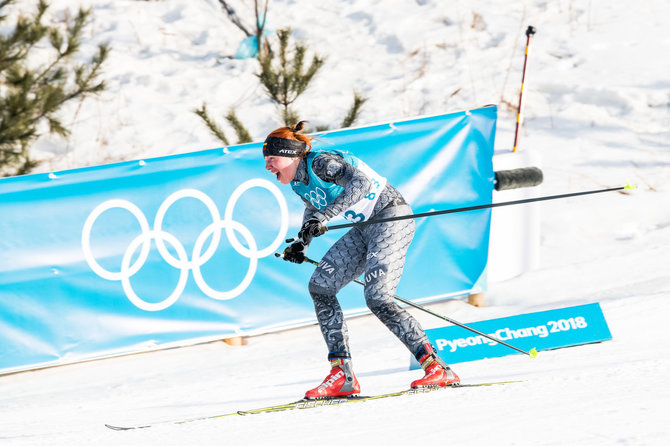 Vytauto Dranginio/LTOK nuotr./Slidininkė Marija Kaznačenko olimpinėse žaidynėse Pjongčange užėmė 73 vietą slidinėjimo 10 km laisvuoju stiliumi rungtyje.