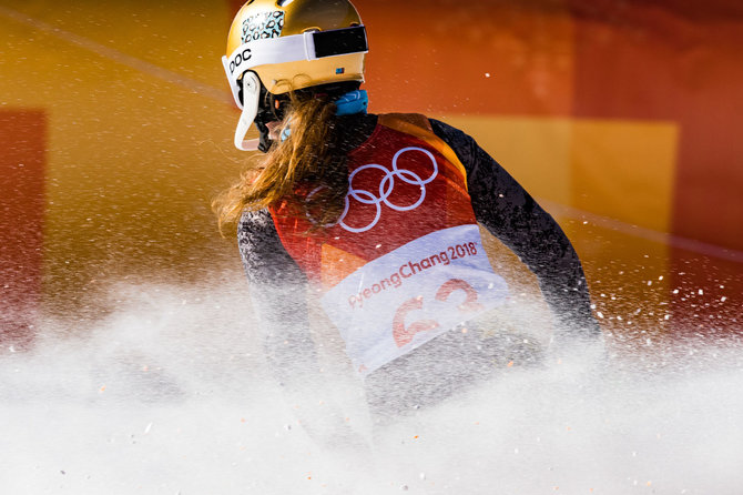 Vytauto Dranginio/LTOK nuotr./Ieva Januškevičiūtė olimpinių žaidynių Pjongčange slalomo rungtyje.