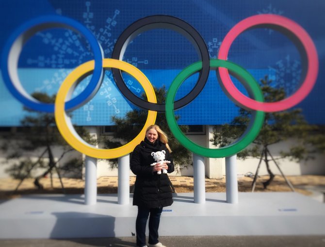 Asmeninio albumo nuotr./Rūta Banytė žiemos olimpinėse žaidynėse Pjongčange atlieka dopingo kontrolės pareigūnės pareigas.